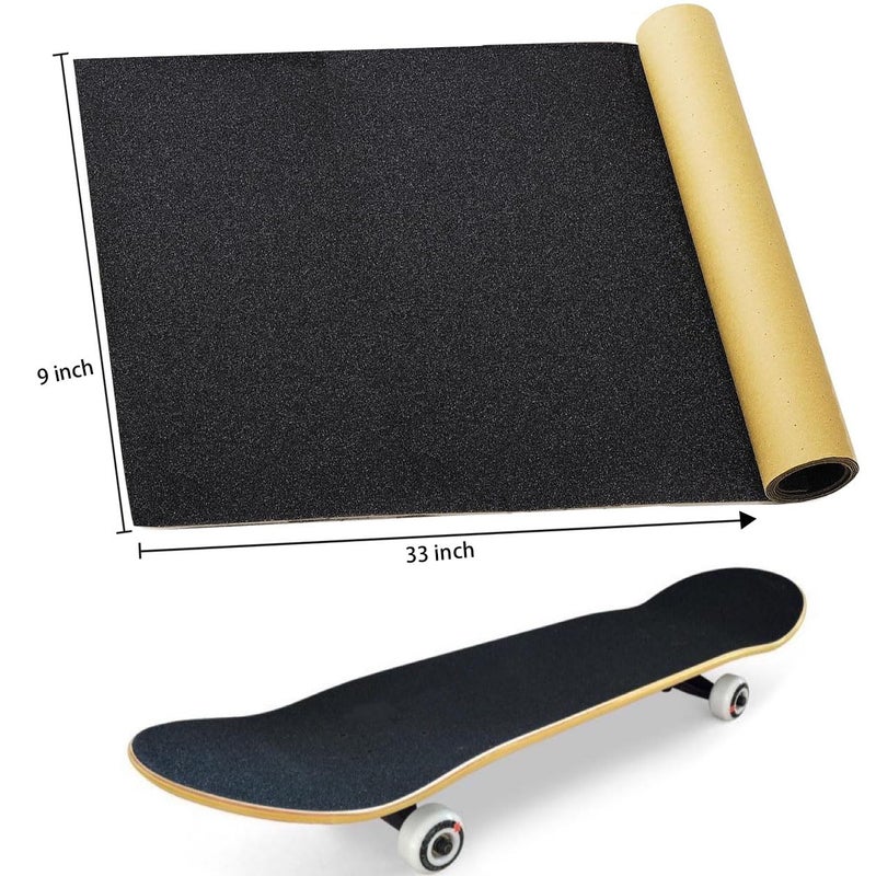 YIYIMIMO 2 Pcs Professonal Skateboard Grip Tape 33" x 9" Size with No Air Bubble Function for Both Beginners and Experienced Skaters - Image 2